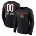 Cincinnati Bengals Black Personalized Name & Number Team Wordmark Long Sleeve T-Shirt