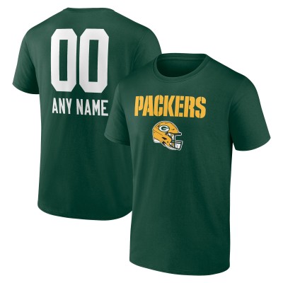 Футболка Green Bay Packers Green Personalized Name & Number Team Wordmark