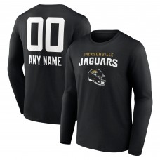 Футболка с длинным рукавом Jacksonville Jaguars Personalized Name & Number Team Wordmark - Black