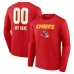 Kansas City Chiefs Red Personalized Name & Number Team Wordmark Long Sleeve T-Shirt