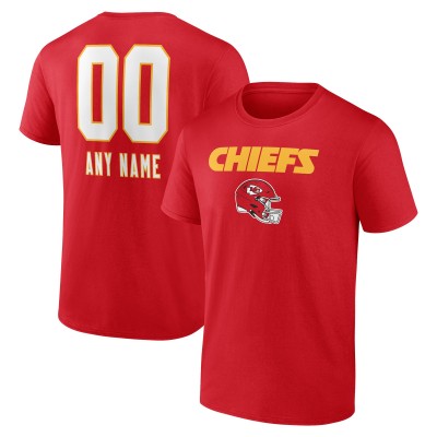 Именная футболка Kansas City Chiefs Name & Number Team Wordmark - Red