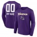 Minnesota Vikings Purple Personalized Name & Number Team Wordmark Long Sleeve T-Shirt
