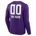 Minnesota Vikings Purple Personalized Name & Number Team Wordmark Long Sleeve T-Shirt