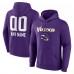 Minnesota Vikings Purple Personalized Name & Number Team Wordmark Pullover Hoodie