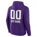 Minnesota Vikings Purple Personalized Name & Number Team Wordmark Pullover Hoodie