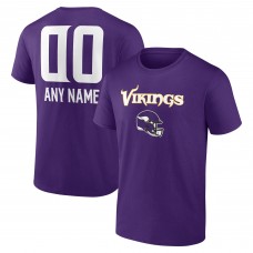 Футболка Minnesota Vikings Personalized Name & Number Team Wordmark - Purple