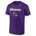 Футболка Minnesota Vikings Personalized Name & Number Team Wordmark - Purple