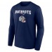 Футболка с длинным рукавом New England Patriots Personalized Name & Number Team Wordmark - Navy