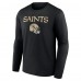 Футболка с длинным рукавом New Orleans Saints Personalized Name & Number Team Wordmark - Black