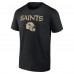 Футболка New Orleans Saints Personalized Name & Number Team Wordmark - Black