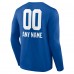 Футболка с длинным рукавом New York Giants Personalized Name & Number Team Wordmark - Royal