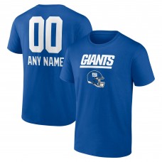 Футболка New York Giants Personalized Name & Number Team Wordmark - Royal