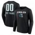 Футболка с длинным рукавом Philadelphia Eagles Personalized Name & Number Team Wordmark - Black