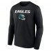 Футболка с длинным рукавом Philadelphia Eagles Personalized Name & Number Team Wordmark - Black