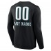 Футболка с длинным рукавом Philadelphia Eagles Personalized Name & Number Team Wordmark - Black