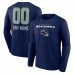 Футболка с длинным рукавом Seattle Seahawks Personalized Name & Number Team Wordmark - College Navy
