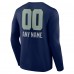 Футболка с длинным рукавом Seattle Seahawks Personalized Name & Number Team Wordmark - College Navy