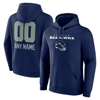 Толстовка Seattle Seahawks Personalized Name & Number Team Wordmark - College Navy