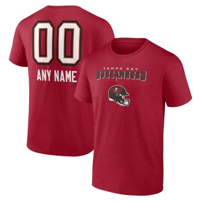 Именная футболка Tampa Bay Buccaneers Name & Number Team Wordmark - Red