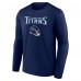 Футболка с длинным рукавом Tennessee Titans Personalized Name & Number Team Wordmark - Navy