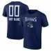 Футболка Tennessee Titans Personalized Name & Number Team Wordmark - Navy