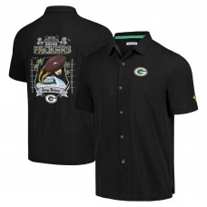 Рубашка с коротким рукавом Green Bay Packers Tommy Bahama Tidal Kickoff Camp - Black