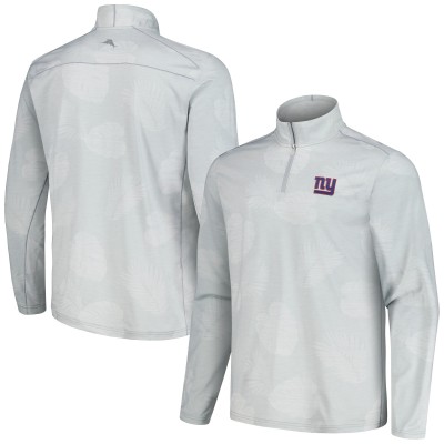 Кофта на короткой молнии New York Giants Tommy Bahama Delray Frond IslandZone - Gray