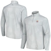 Pittsburgh Steelers Tommy Bahama Gray Delray Frond IslandZone Half-Zip Sweatshirt