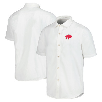 Рубашка Buffalo Bills Tommy Bahama White Sport Coconut Point Palm Vista IslandZone Camp