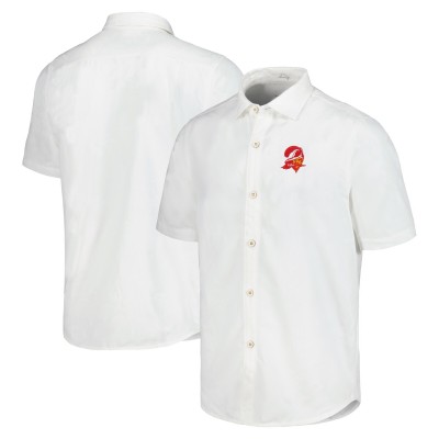 Рубашка Tampa Bay Buccaneers Tommy Bahama Sport Coconut Point Palm Vista IslandZone Camp - White