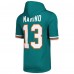Miami Dolphins Dan Marino Mitchell & Ness Aqua Retired Player Name & Number Mesh Hoodie T-Shirt