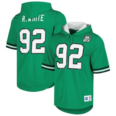 Футболка с капюшоном Reggie White Philadelphia Eagles Mitchell & Ness Retired Player Name & Number Mesh - Kelly Green