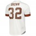 Cleveland Browns Jim Brown Mitchell & Ness White Retired Player Name & Number Mesh Top