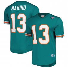 Miami Dolphins Dan Marino Mitchell & Ness Aqua Retired Player Name & Number Mesh Top