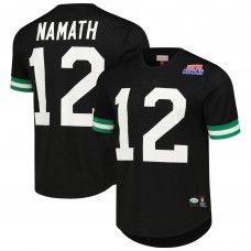 Футболка Joe Namath New York Jets Mitchell & Ness Retired Player Name & Number Mesh - Black Футболка Joe Namath New York Jets Mitchell & Ness Retired Player Name & Number Mesh - Black