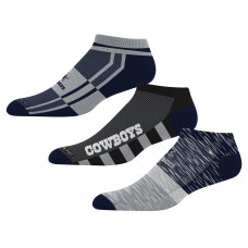 Три пары носков Dallas Cowboys For Bare Feet Stripe Stack  No Show
