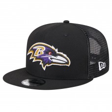 Бейсболка Baltimore Ravens New Era Black Main Trucker 9FIFTY Snapback