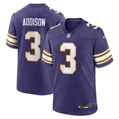 Игровая джерси Jordan Addison Minnesota Vikings Nike Classic - Purple