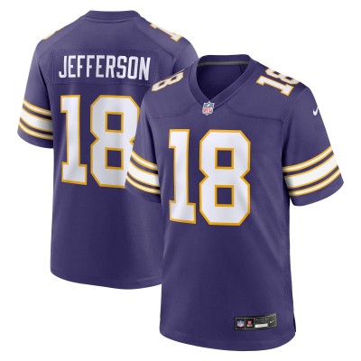 Игровая джерси Justin Jefferson Minnesota Vikings Nike Classic - Purple