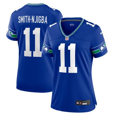 Джерси Женская Seattle Seahawks Jaxon Smith-Njigba Nike Royal Throwback Player Game