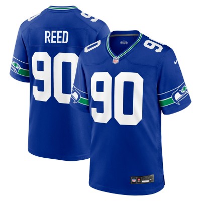 Игровая джерси Jarran Reed Seattle Seahawks Nike Throwback - Royal