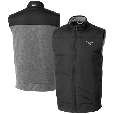 Жилетка Philadelphia Eagles Cutter & Buck Stealth Hybrid Quilted Windbreaker - Black