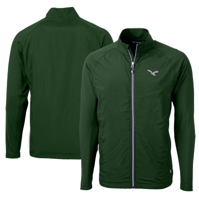 Кофта на молнии Philadelphia Eagles Cutter & Buck Adapt Eco Knit Hybrid Recycled - Hunter Green