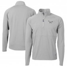 Кофта на короткой молнии Philadelphia Eagles Cutter & Buck Adapt Eco Knit Hybrid Recycled - Silver