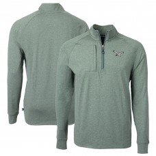 Philadelphia Eagles Cutter & Buck Adapt Eco Knit Heathered Recycled Quarter-Zip Pullover - Heather Green