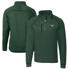 Кофта на короткой молнии Philadelphia Eagles Cutter & Buck Mainsail Sweater-Knit - Heather Green