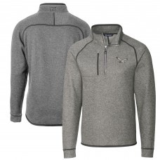 Кофта на короткой молнии Philadelphia Eagles Cutter & Buck Mainsail Sweater-Knit - Heather Gray