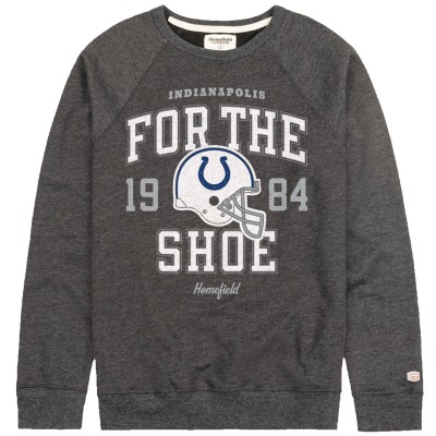 Unisex Indianapolis Colts Homefield Charcoal For The Shoe Tri-Blend Pullover Sweatshirt