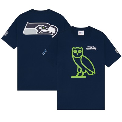 Seattle Seahawks OVO x NFL College Navy OG Owl T-Shirt