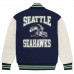 Seattle Seahawks OVO x NFL College Navy Full-Snap Varsity Jacket